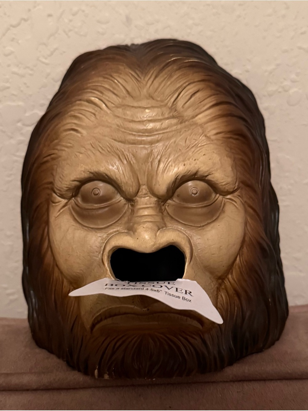 Hobby Lobby Brown big foot Woodland Creature Tissue Box Cover